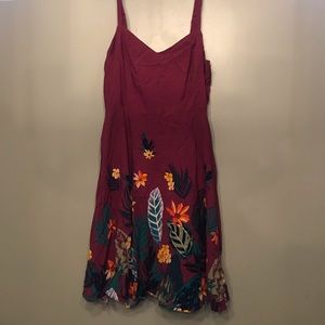 Medium- Floral/tropical printed mini dress with spaghetti straps